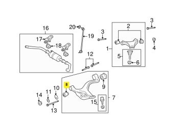 IMS GENUINE RANGE ROVER LOWER ARM BUSH FRONT LR055288-RANGE ROVER SPORT DISCOVERY 2004-2009