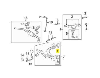 IMS GENUINE RANGE ROVER LOWER ARM BUSH FRONT LR055291-RANGE ROVER SPORT L320 2009-2012