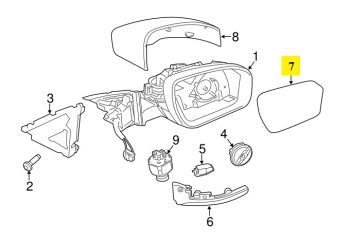 IMS GENUINE RANGE ROVER GLASS RIGHT LR035061-RANGE ROVER SPORT L494 2014-PRESENT