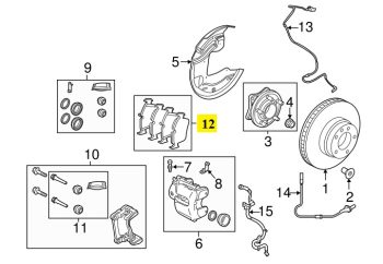 IMS GENUINE RANGE ROVER BRAKE PAD FRONT LR051626-RANGE ROVER SPORT VOGUE L320 L494 L405 2009-PRESENT