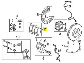 IMS GENUINE RANGE ROVER NEW FRONT BRAKE PAD LR051626 - RANGE ROVER DISCOVERY L319 L462, SPORT L320, L494 2009-PRESENT