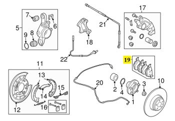 IMS GENUINE RANGE ROVER BRAKE PAD REAR LR055454-RANGE ROVER SPORT L494 2013-PRESENT