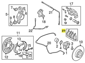 IMS GENUINE RANGE ROVER NEW REAR BRAKE PAD LR055454 - RANGE ROVER DISCOVERY L319, SPORT L320 2004-2012