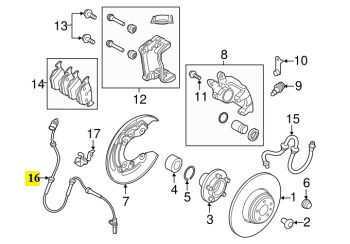 IMS GENUINE RANGE ROVER ABS SENSOR LR082224-RANGE ROVER EVOQUE L538 2012-PRESENT