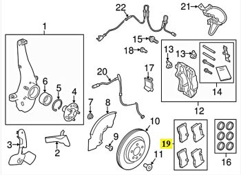 IMS GENUINE RANGE ROVER NEW FRONT BRAKE PAD LR093886 - RANGE ROVER L405/ DISCOVERY L319 2009-PRESENT