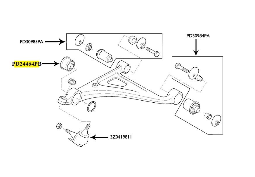 IMS GENUINE BENTLEY NEW FRONT KNUCKLE BALL PD24464PB - BENTLEY ARNAGE/ SERAPH 1998-2010
