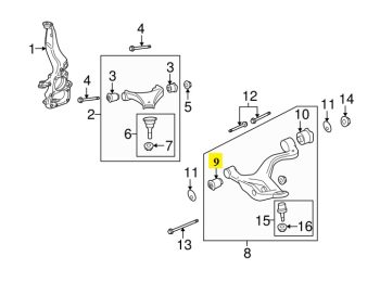 IMS GENUINE RANGE ROVER  BUSH LOWER  FRONT RBX500311- RANGE ROVER DISCOVRY L319 2005-2015