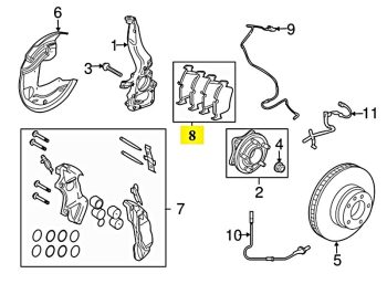 IMS GENUINE RANGE ROVER NEW FRONT BRAKE PAD SFP500070 - RANGE ROVER SPORT L320 2009-2012