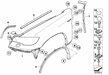 IMS GENUINE BMW NEW FRONT LEFT SIDE PANEL 51652147589 - BMW X6 E71 2007-2014