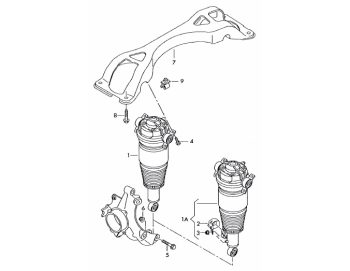 DR Airmatic New Rear Right Hand Airmatic Absorber 95835802000 7P6616020M– Porsche Cayenne 958 Audi Q7 with Airmatic  2011-Present
